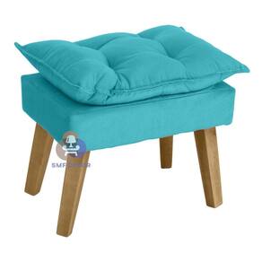 Puff Banqueta Decorativa Glamour Com Pés Quadrado