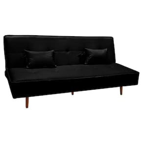 Sofá Cama Silver Reclinável Corano Shop Das Cabeceiras Preto