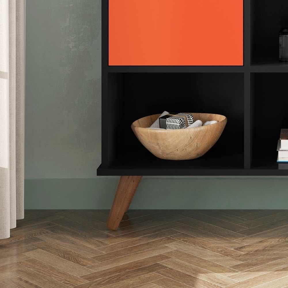 Nicho Organizador Retrô Preto 3 Gavetas Colorido Qmovi - Preto