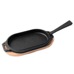Chapa De Ferro Fundido Ooni Sizzler Com Base De Madeira