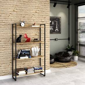 Estante Multiuso 4 Prateleiras 80cmx146cm Dynamica Compace Carvalho