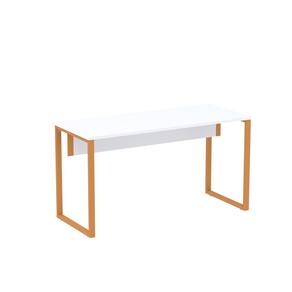 Mesa Madeira 900x600mm M90/60p25tub Branco/Laranja Picasso