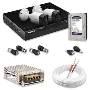 Kit 2 Câmeras De Segurança Intelbras Full Hd 1080p Com Dvr Mhdx 1204 1080p Com Hd 1tb Purple
