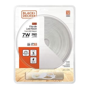 Kit Fita Led Neon 127v 6500k 7w Plug 5 Metros Ip65 Black+decker
