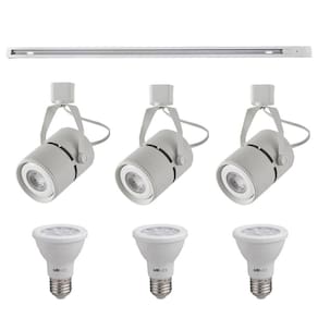 Kit Trilho 1m + 3 Spots Classic Branco + 3 Lâmpadas Par20 9w - Nordecor 6000k (branco Frio)