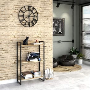 Estante Multiuso 3 Prateleiras 60cmx104cm Dynamica Compace Carvalho