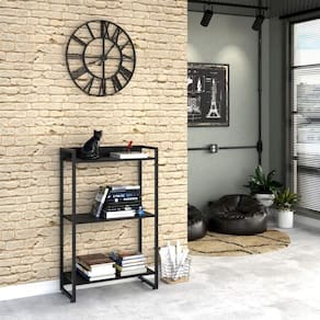 Estante Multiuso 3 Prateleiras 60cmx104cm Dynamica Compace Preto Onix
