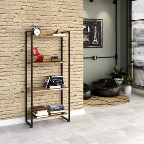 Estante Multiuso 4 Prateleiras 60cmx146cm Dynamica Compace Carvalho
