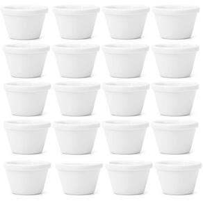 Kit 20 Ramekins Melamina 50ml Branco Porta Molhos Aperitivos