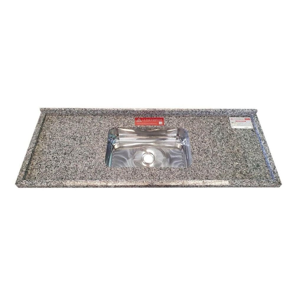 Pia de Cozinha Granito 200 Cm Itabira Plus Cuba Simples Ocre Itabira