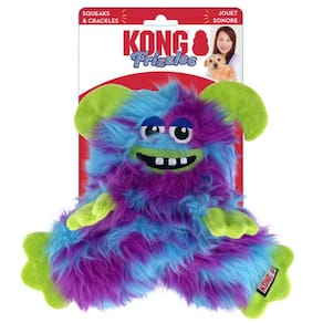 Brinquedo Pelucia Kong Frizzles Razzle Com Apito e Estalitos para Cães