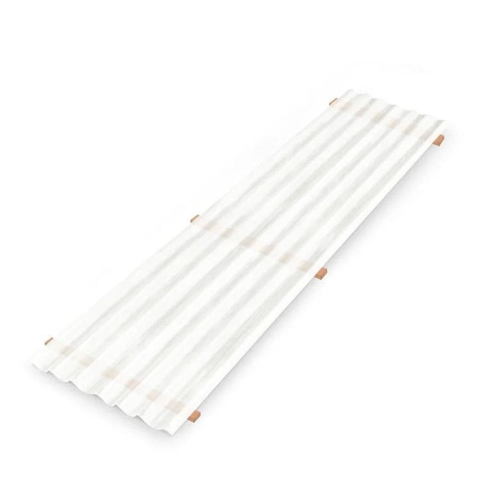 Kit com 10 Telha Polipropileno 1,83 Cm X 0,50 Cm Branco
