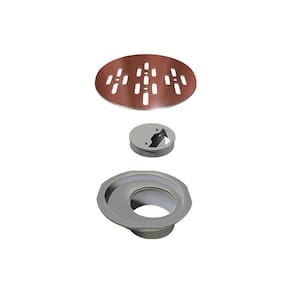 Grelha Para Ralo Linear Elleve Redonda 5566 10X10 Rose Gold