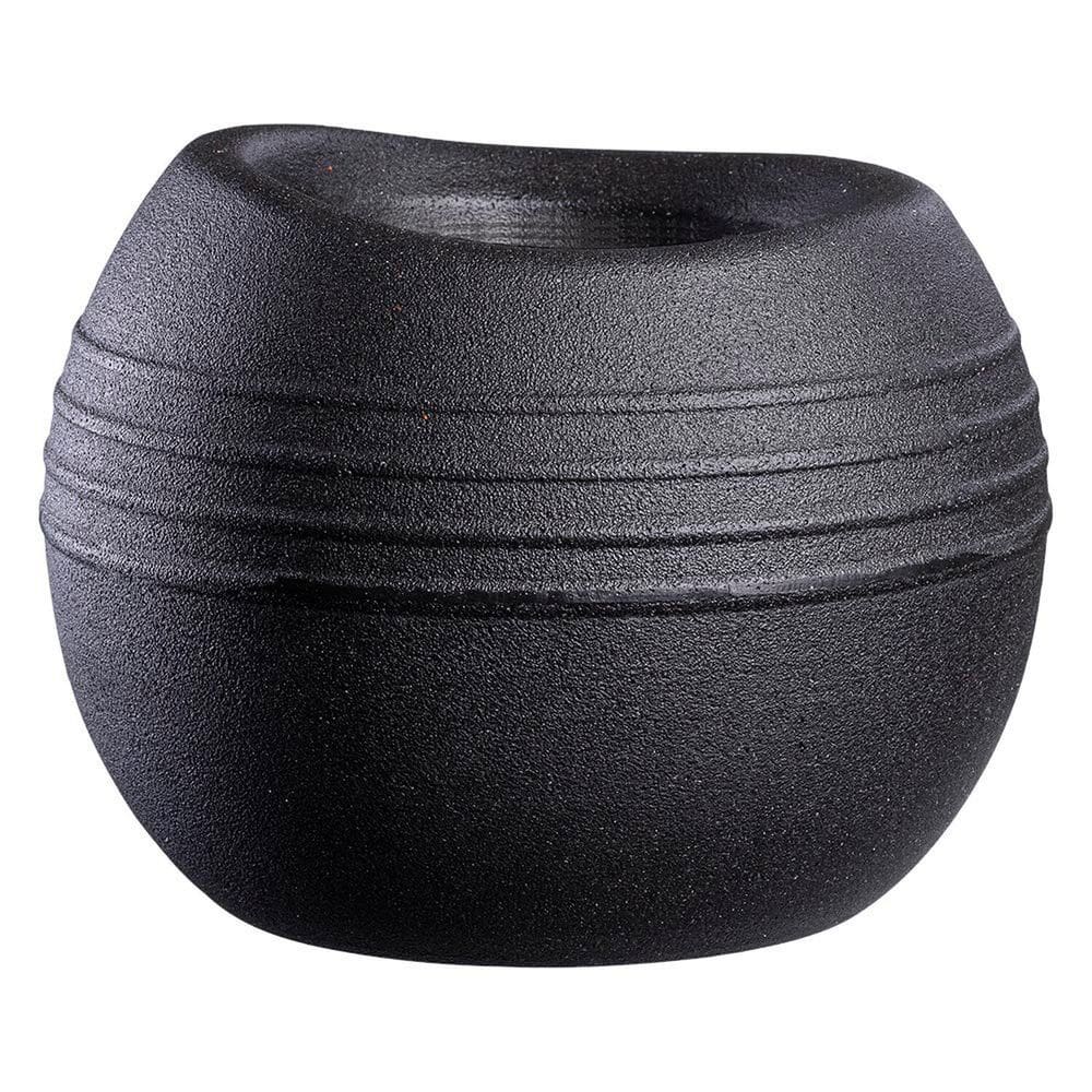 Vaso Decorativo para Plantas Búzios Preto Preto