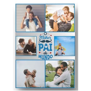 Quadro Placa Aluminio 20x28 cm Dia dos Pais Personalizado
