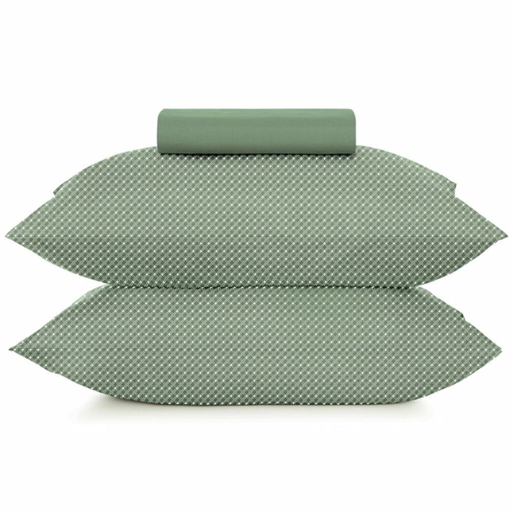 Jogo de Cama Queen 3 peças Altenburg Toque Acetinado Slim Organic - Verde