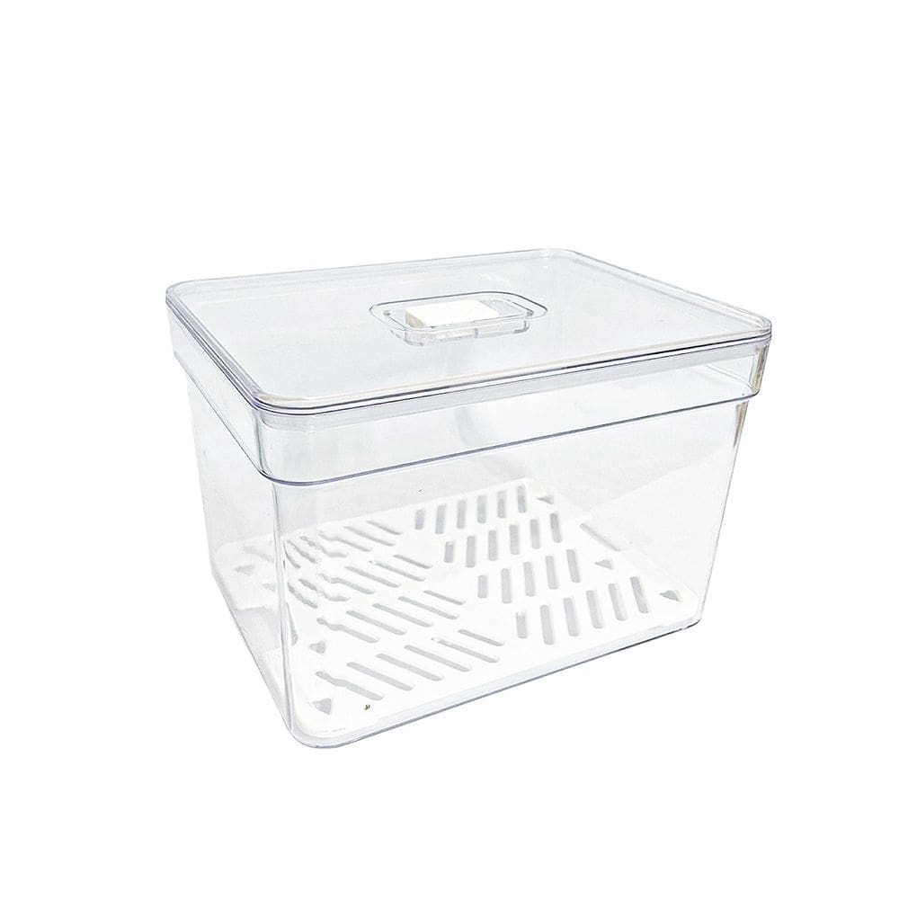 Cesto Organizador Conservador De Alimentos Cozinha Para Geladeira Armário Prático 3,8l Transparente