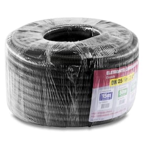 Tubo Corrugado 3/4 Dn 25 Flex Slim Premium Rolo com 10m Preto Force Line