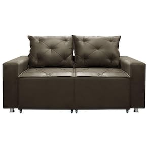 Sofá 2 Lugares Retrátil Bariloche Suede Shop Das Cabeceiras Marrom