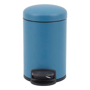 Lixeira De Piso 3 Litros Aço 28x16x16cm Azul - Banheiro