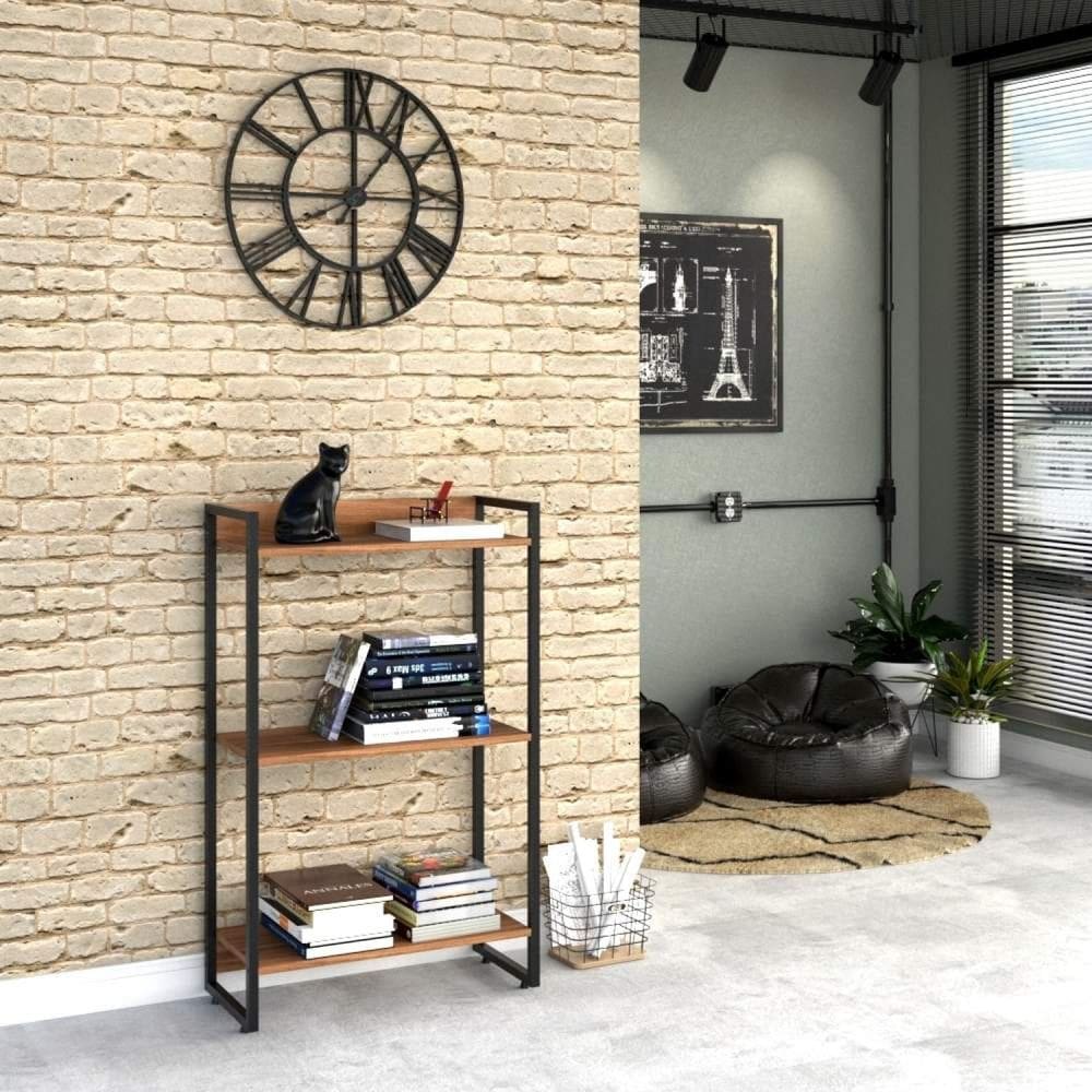 Estante Multiuso 3 Prateleiras 60cmx104cm Dynamica Compace Nogal