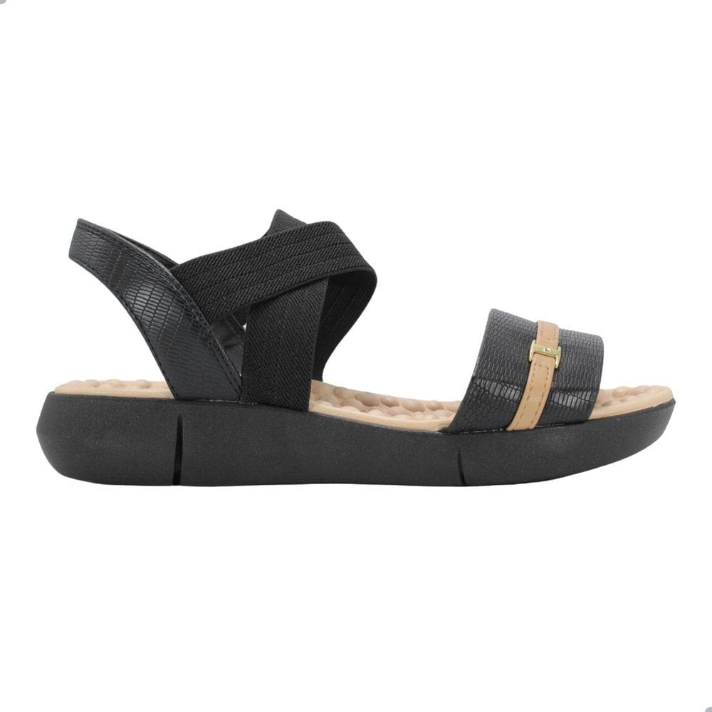 Sandália Modare Tiras de Elástico Preto