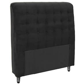Cabeceira Ana Casal Quenn 1,60 Suede Preto - Montanaris Decor