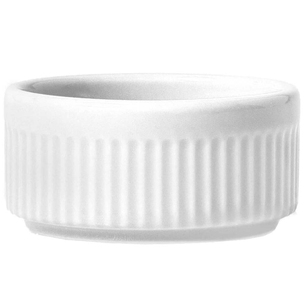 24 Molheiras Ramekins Porcelana 180ml Canelado Germer Restau