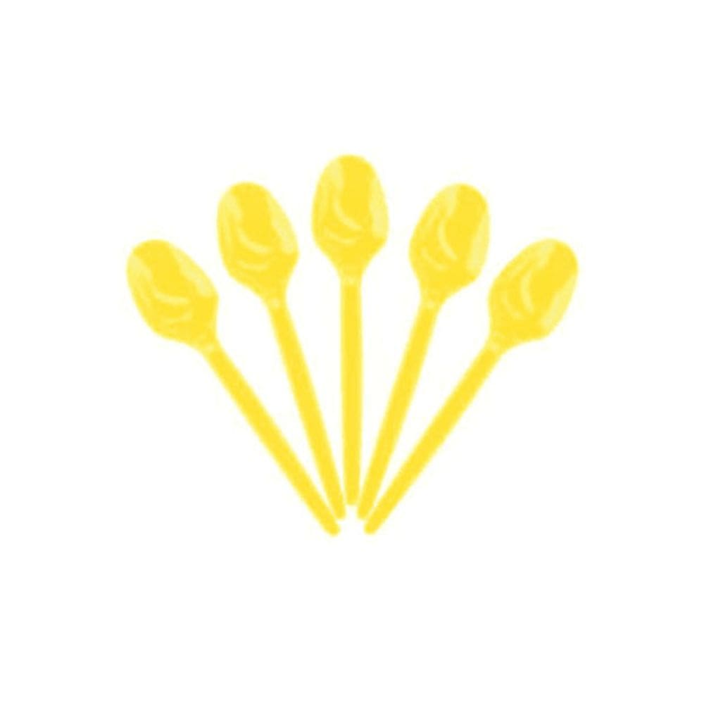 Colher Sobremesa Amarela C/50 - Prafesta