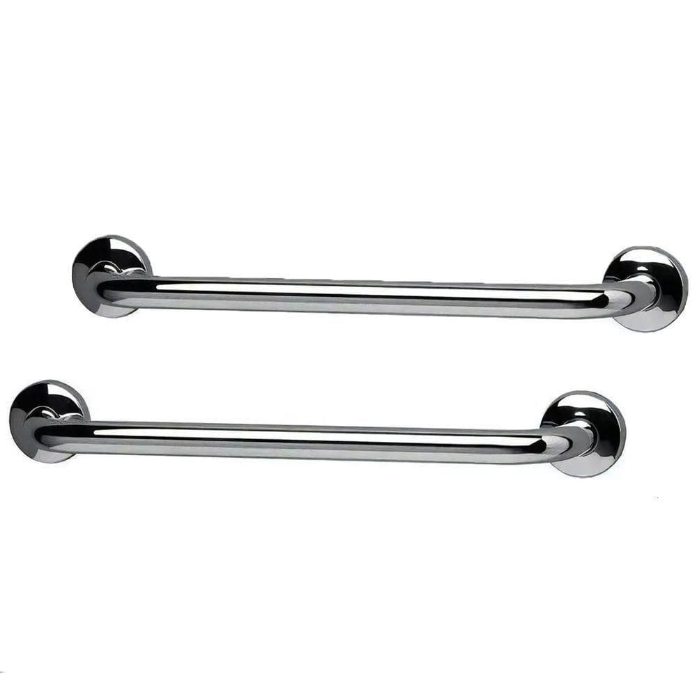 Alça Apoio 30cm Aço Inox Kit 2 Uni Barra Suporte Anti Queda Idoso Gestante Cadeirante Pcd Crianças