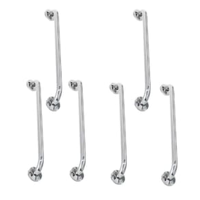 Alça De Apoio Barra 60cm Inox Kit 6 Unidades Segurança Acessibilidade Suporte Parede Corrimao