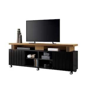 Bancada para Sala de Estar 180 cm Elara H01 Preto - Freijó Clique Chique
