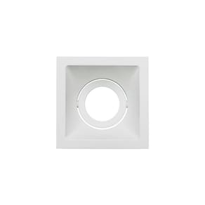 Spot De Embutir Recuado Stella Square Mr16 Gu10 Quadrado Bivolt Branco