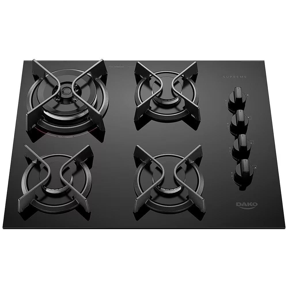 Fogão Cooktop Dako Supreme 4 Bocas Acendimento Automático