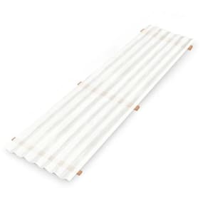 Kit com 15 Telha de Polipropileno 1,22x0,50 Branco