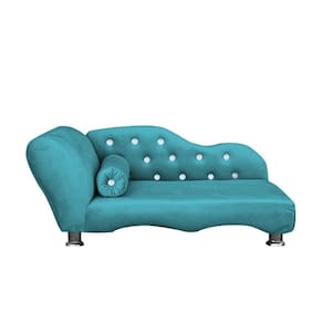 Cama Caminha Diva Pet Veludo Strass Turquesa Dvinn