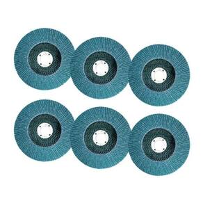 Kit 6 Disco Flap Desbaste Acabamento Grão 80 115X22Mm