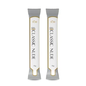 Kit 2 Sachês Gel Classic Nude Refil Alongamento 14g, Vòlia