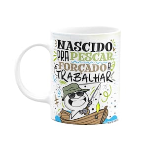 Caneca Funny Dia dos Pais - Nascido pra pescar