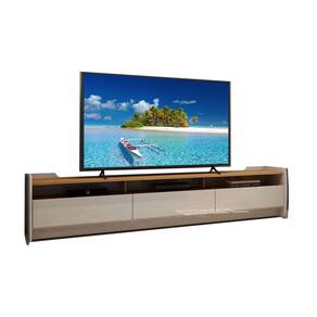 Rack para TV 2.2 Sublime Off White com Naturale - Gelius Móveis