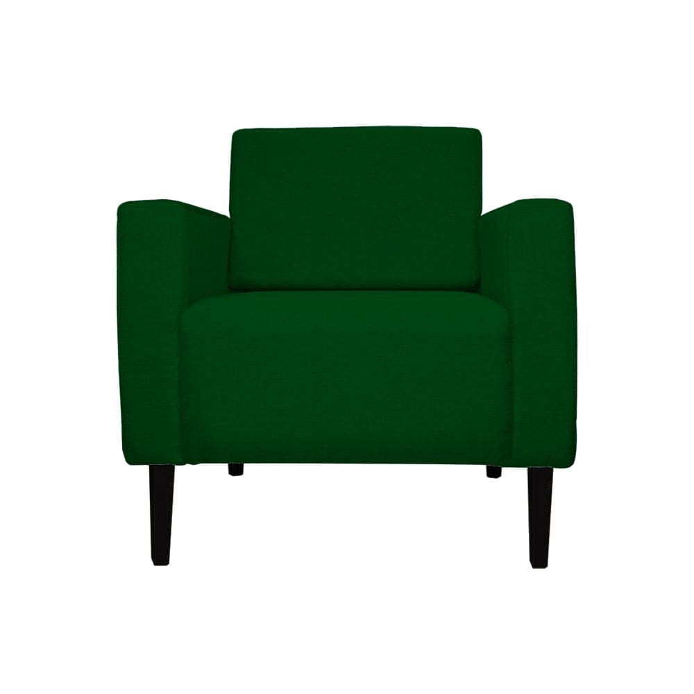 Poltrona Decorativa Leticia Slim Veludo Verde - Montanaris Decor