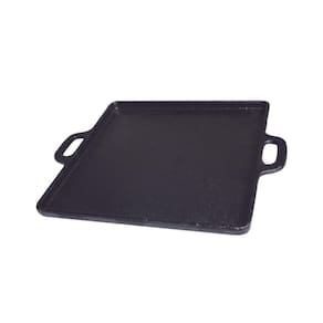 Bifeteira De Ferro Fundido Lisa Quadrada Alça Ferro 20Cm