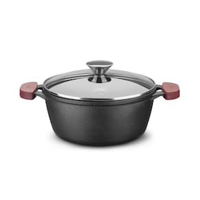 Caçarola De Ferro Com Tampa De Vidro - Forno/fogão 28cm Mta 8375