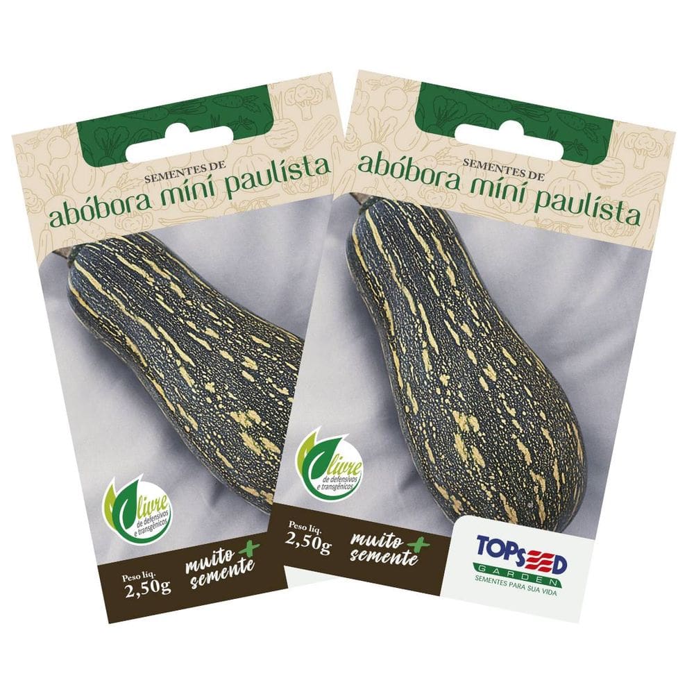 2X Sementes de Abóbora Paulista (Mini) TOPSEED