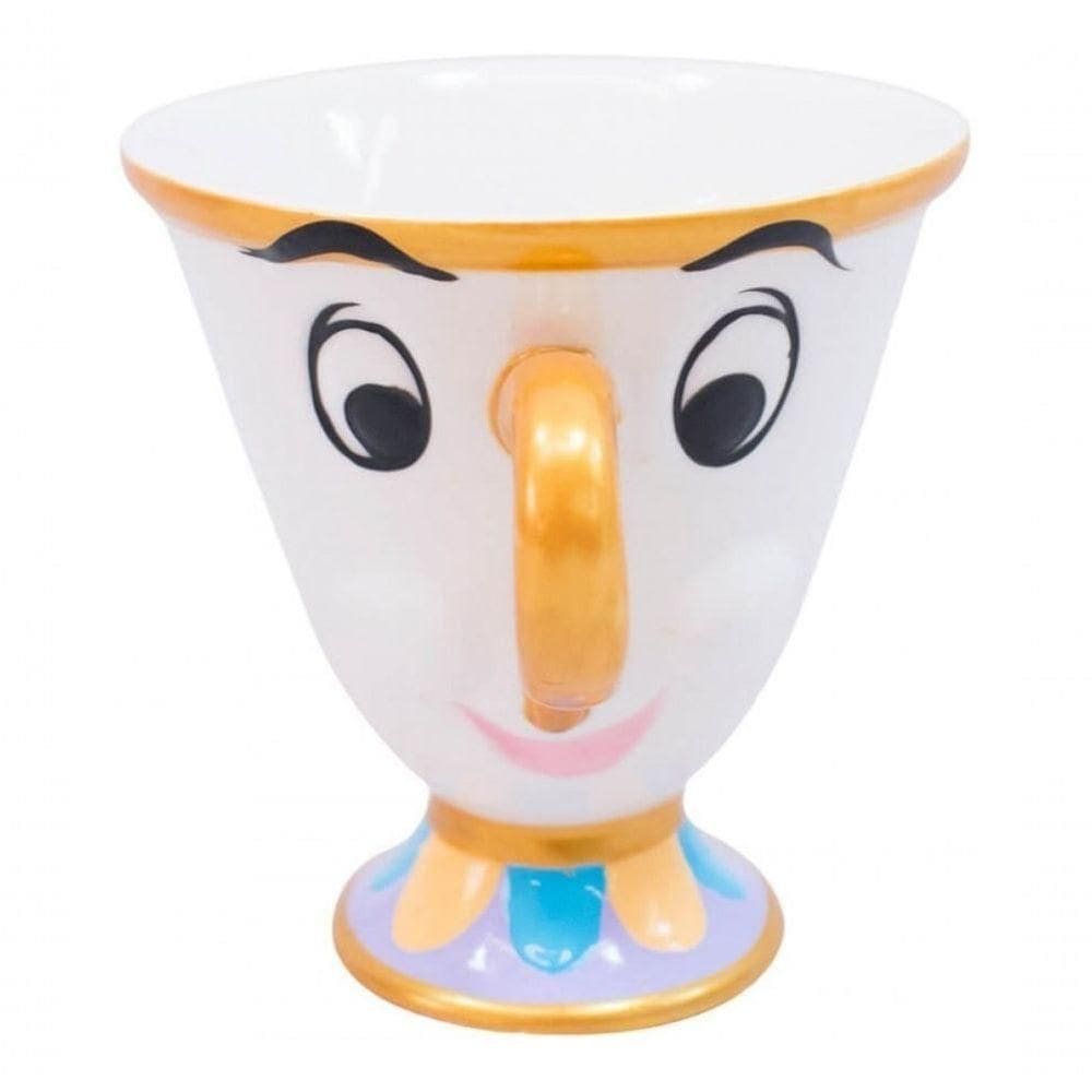 Caneca Xícara Porcelana Chip Bela E A Fera Disney 200ml