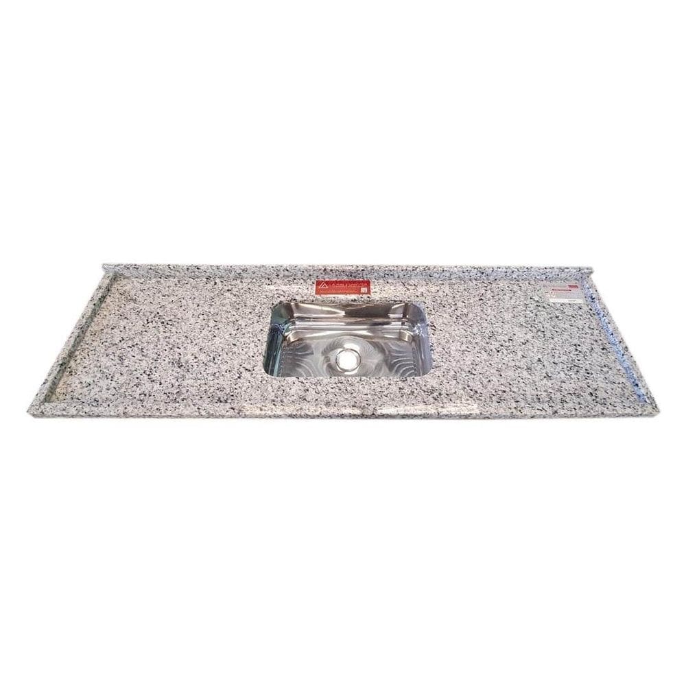 Pia de Cozinha Granito 180 Cm Portinari Plus Cuba Simples Branco Portinari