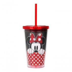 Copo Plástico Infantil Canudo Minnie 450ml - Disney
