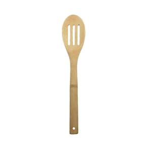 Colher Vazada De Bambu Mozcada 30cm Orgânica Multiuso