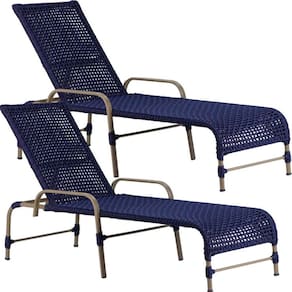 2 Espreguiçadeiras Catar Corda Náutica Mesa Piscina Jardim Trama