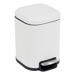 Lixeira De Piso 6 Litros Branca 20x21x21cm Inox - Banheiro